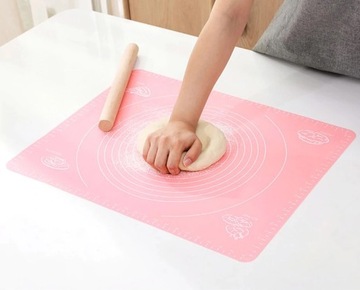 Силиконовый кухонный коврик на табуретку с мерками 50х40см