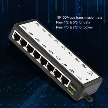 8 channel poe power supply module poe injector ethernet adapter for ip cam
