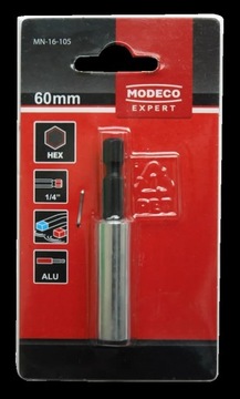 Держатель бит 1/4 магнитный, 60мм, алюминий [ЭКСПЕРТ]