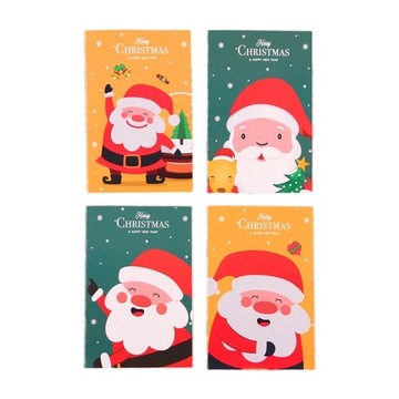 10Pcs Cartoon Chritmas Notepad Small Notebook