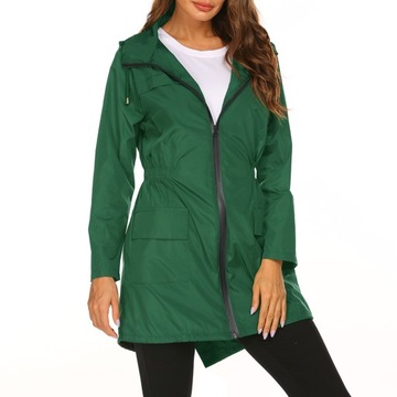 KURTKA DAMSKA PRZECIWDESZCZOWA PARKA KAPTUR NY.XL
