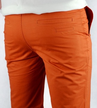 Spodnie męskie chino pomarańczowy HIT CENOWY W36 L36