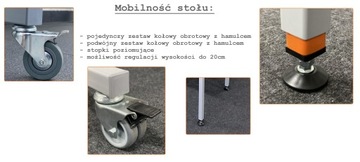 Duży i praktyczny stół do pakowania 200x80x180