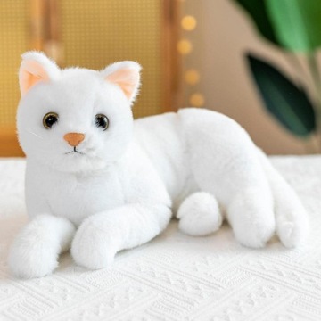 Мягкая игрушка-кошка 30 см, реалистичный кот, плюшевая игрушка, кавай,