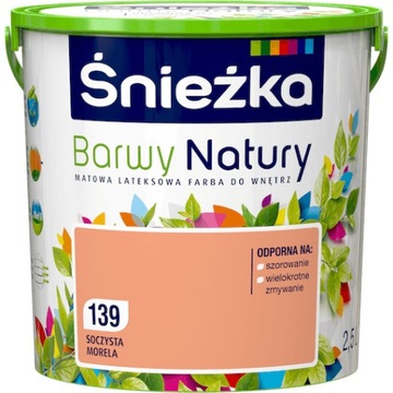 Farba lateksowa Śnieżka barwy natury (139) soczysta morela 2,5L