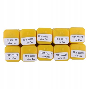 10x НАБОР ВТУЛОК СБОРНАЯ ВТУЛКА ER16 1–10 мм