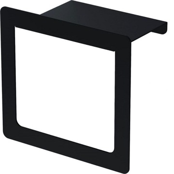 MCJ Czarny uchwyt wieszak na mały ręcznik łazienkowy 22cm