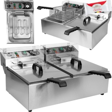 FRYTOWNICA PODWÓJNA 2X6L 2X3KW YG-04622