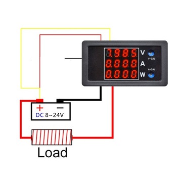 Вольтметр 0–100 В Амперметр 0–10 А Ваттметр RRB