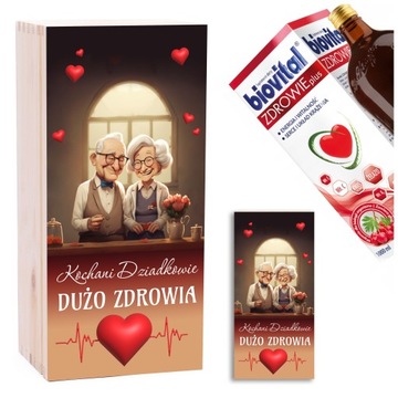 Prezent na dzień babci i dziadka pudełko na Biovital oryginalny upominek