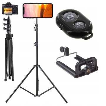 UNIWERSALNY STATYW FOTOGRAFICZNY DO KAMERY WYSOKI STOJAK 4w1 STABILNY 210cm