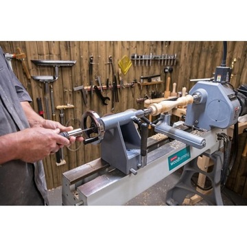 Kieł tokarski obrotowy z dwoma bolcami do wierceń AXMINSTER do tokarki MK2