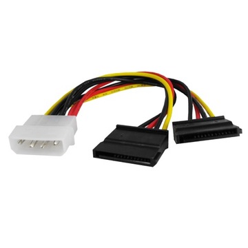 AAB C24 ROZDZIELACZ ZASILANIA MOLEX DYSKÓW NAPĘDÓW CD DVD 2 x SATA HDD SSD