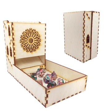 DICE TOWER NA ZAWIASACH KATEDRA WIEŻA DO KOŚCI DREWNIANA 15 CM