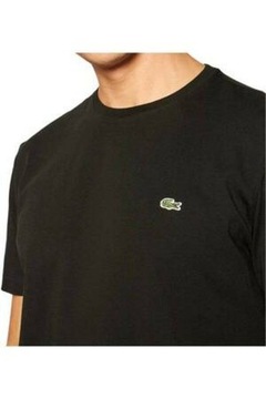 Lacoste czarna koszulka męski t-shirt bawełniany, Rozmiar S