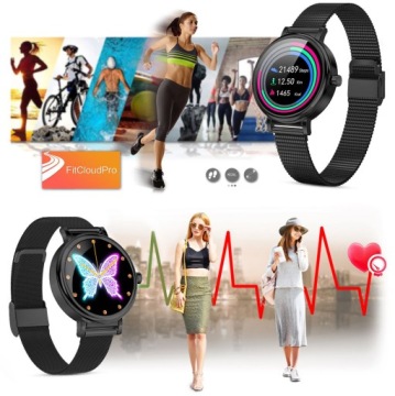 ЖЕНСКИЕ СМАРТ-ЧАСЫ RUBICON RNBE64 БРАСЛЕТ, ЧЕРНЫЕ