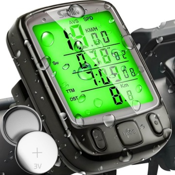 LICZNIK ROWEROWY PODŚWIETLANY ROWER KOMPUTER 27 funkcji WODOODPORNY +UCHWYT