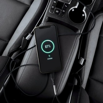 FORCELL CARBON kabel Typ C do Lightning 8-pin PD 2,4A 1m do Apple CarPlay