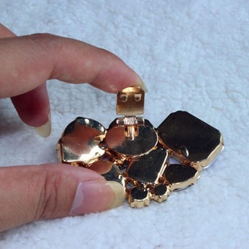 2X 1PC Women Shoes Clip Rhinestone Crystal Shoe