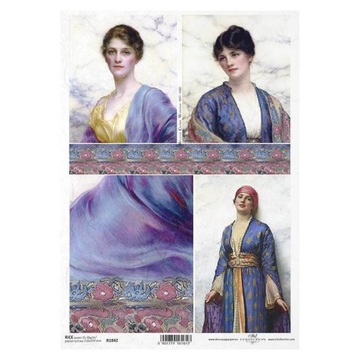 Papier ryżowy do decoupage R1842 kobiety orient
