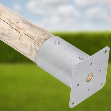 ZESTAW 2x PODSTAWA STOPKA SŁUPA PRZYKRĘCANA Fi 80 mm WSPORNIK KOTWA STALOWA