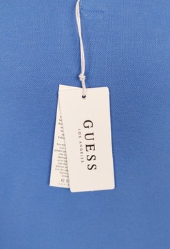 Guess Koszulka Polo męska Niebieska Regular FIT bawełna polówka męska r L