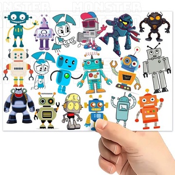 TATUAŻE ZMYWALNE WODNE DLA DZIECI DZIECIĘCE ROBOTS WZORY SUPER JAKOŚĆ