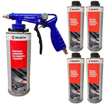 BARANEK KONSERWACJA PODWOZIA WURTH UBS 5SZT + PISTOLET ZESTAW