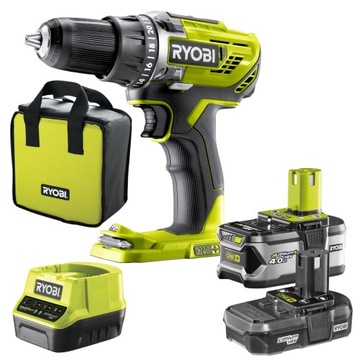 ДРЕЛЬ RYOBI ОТВЕРТКА 18В СУМКА +4Ач +1,5Ач