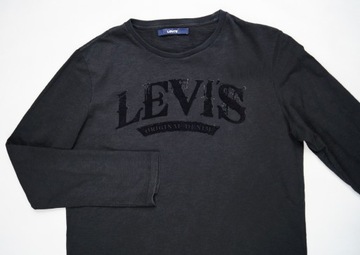 LEVI'S SUPER FIRMOWA CZARNA KOSZULKA Z DŁUGIM RĘKAWEM - L