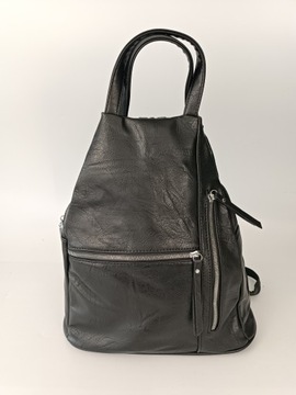 Plecak damski plecaki worek regulowane torebka miękki skorzany 2w1 torba