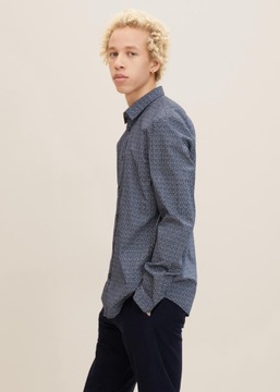 Denim Tom Tailor Slim-fit Shirt With A Print Patte