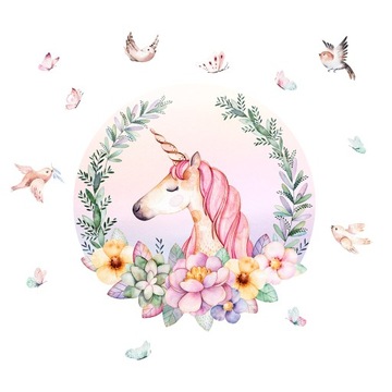 Naklejka ścienna JEDNOROŻEC unicorn chmurki XXL