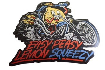 P&CO HARLEY NAKLEJKA STICKER EASY PEASY LEMON SQUEEZY 10 x 9,1 cm