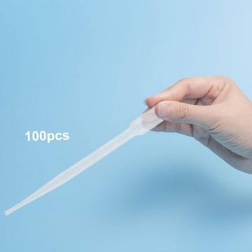 100x jednorazowy zakraplacz przezroczysty DIY zabawki naukowe praktyczne oko 2 ml