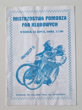 PROGRAM POLONIA PIŁA - PERGO GORZÓW MPPK 10.7.2001