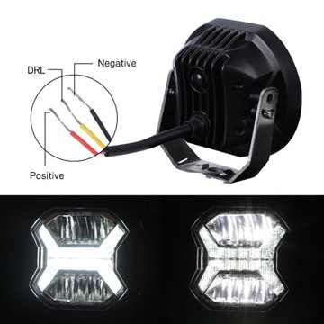 Jeep Wrangler JK lampy led podszybie 2x45W