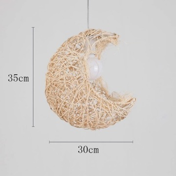 Chinese Rattan Pendant Lights Hand-woven Straw Hat Lampshade Ceiling Chande