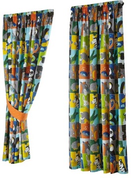 DŻUNGLA ZOO ZWIERZĘTA GOTOWE ZASŁONY ZASŁONKI