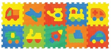 SMILY PLAY Mata piankowa Puzzle podłogowe pojazdy
