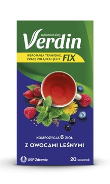 VERDIN FIX Kompozycja 6 ziół Herbata z owocami leśnyomi 20 sasz
