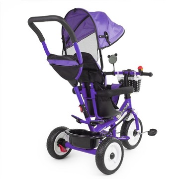 ДЕТСКАЯ ТРЕХКОЛЕСНАЯ ПРОГУЛКА-ПУШЕР 3-В-1 С КОЗЫРЕМ