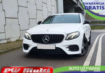 Mercedes Klasa E W213 Limuzyna 2.0 220d 194KM 2018 Mercedes-Benz Klasa E Pakiet AMG Alu 19 Burmes...