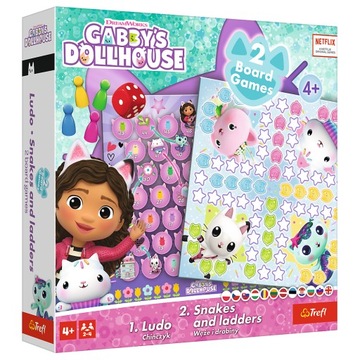 GRA 2W1 CHIŃCZYK DRABINY I WĘŻE KOCI DOMEK GABI GABBYS DOLLHAUSE 4+ TREFL