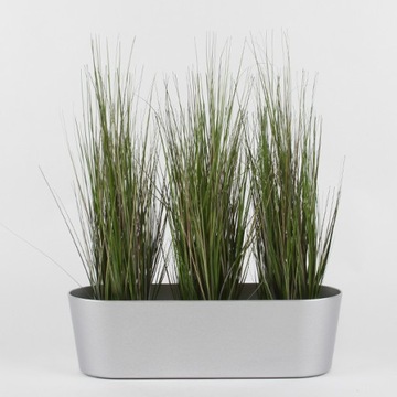 длинный белый цветочный горшок Flori 51x19/15 для трав