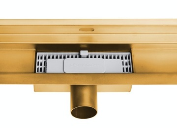 ЛИНЕЙНЫЙ СЛИВ 2в1 ЗОЛОТО BRUSHED для плитки 80 см