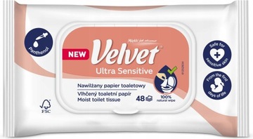 Papier toaletowy nawilżany mokry odświeżający Ultra Sensitive 48 sztuk