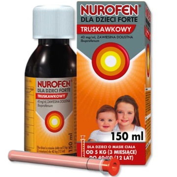 Nurofen d/dzieci Forte truskawkowy 150ml zawiesina