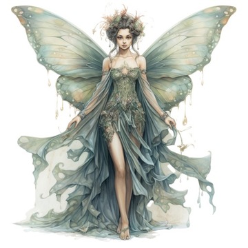 Naprasowanka Wróżka czarownica motyl 12 do 20cm