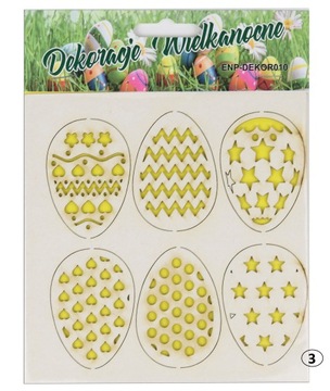 DEKOR WIELKANOCNA PISANKA AŻUR 5,5X4CM TEKTURA10